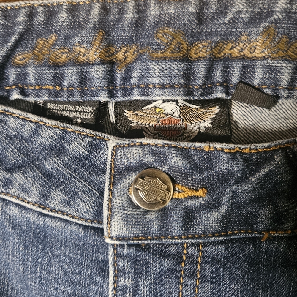 Harley-Davidson Blue Denim Jeans As a Woman - Picture 8 of 9
